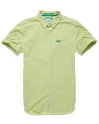 Superdry - London Button Down Shirt Tudor Lime Gingham - Lyst