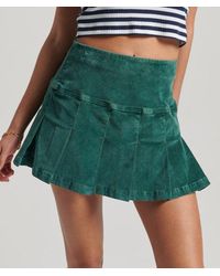 Superdry - Vintage Cord Pleated Mini Skirt - Lyst