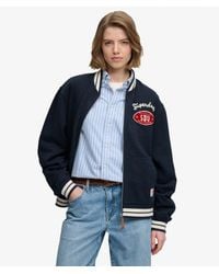 Superdry - & Co Country Club Jersey Bomber Jacket - Lyst