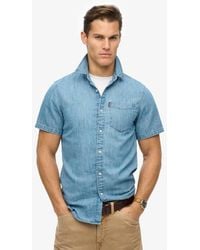 Superdry - Essential Short Sleeve Denim Shirt - Lyst