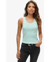 Superdry - & Co Athletic Essentials Lace Trim Vest Top - Lyst