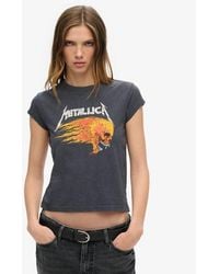 Superdry - & Co Metallica X & Co Cap Sleeve Band T-shirt - Lyst