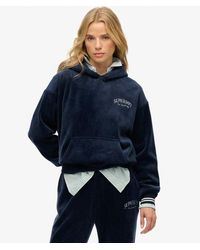 Superdry - & Co Country Club Velour Relaxed Hoodie - Lyst