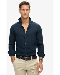 Superdry - & Co Casual Linen Long Sleeve Shirt - Lyst