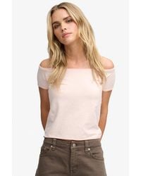 Superdry - Bardot Short Sleeve Off Shoulder Top - Lyst