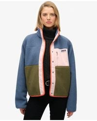 Superdry - Colour Block Fleece Jacket - Lyst