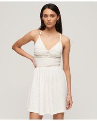 Superdry - Jersey Lace Mini Dress - Lyst