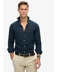 Superdry - Casual Linen Long Sleeve Shirt - Lyst