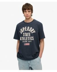 Superdry - Athletic Essential T-shirt Met Print - Lyst