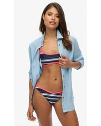 Superdry - Striped Recycled Bikini Top - Lyst