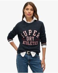 Superdry - Slouchy Knitted Graphic Crew Jumper - Lyst