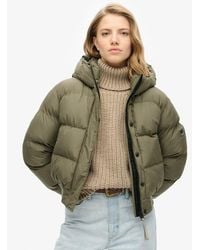 Superdry - & Co Hooded Sports Puffer Bomber Jacket - Lyst
