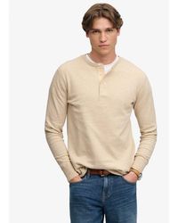 Superdry - & Co Mini Slub Waffle Long Sleeve Grandad Top - Lyst