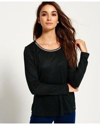 Superdry - Sparkle Trim Top Forest - Lyst