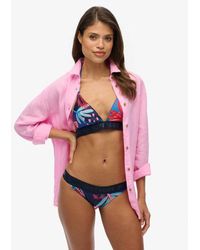 Superdry - Femme Bas De Bikini Classique À Logo Taille - Lyst