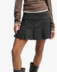 Superdry - Bench X & Co Bench Logo Pleated Stripe Mini Skirt - Lyst
