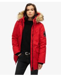 Superdry - & Co Everest Hooded Faux Fur Parka Coat - Lyst
