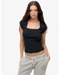 Superdry - & Co Athletic Essentials Square Neck Top - Lyst
