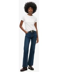 Superdry - & Co Vintage Mid Rise Slim Flare Jeans - Lyst
