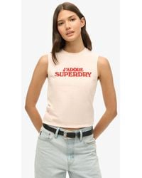 Superdry - & Co Classic Graphic Print Cotton Tank Top - Lyst
