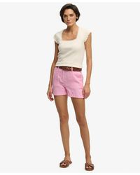 Superdry - & Co Mid Rise Linen Shorts - Lyst