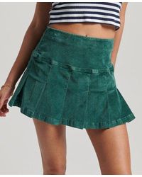 Superdry - Vintage Cord Pleated Mini Skirt - Lyst