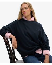 Superdry - Essential Logo Garment Dyed Crew Sweatshirt - Lyst
