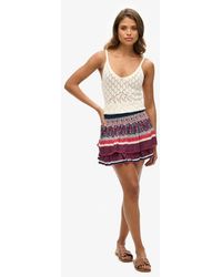 Superdry - Vintage Tiered Mini Skirt - Lyst