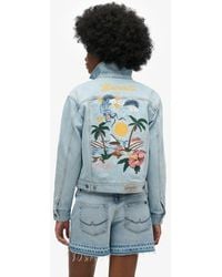 Superdry - Embellished Denim Jacket - Lyst