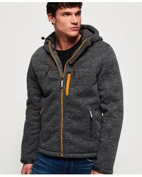 Superdry - Hooded Winter Sd-Windtrekker Jacket Dark Charcoal Slub/Charcoal Marl - Lyst