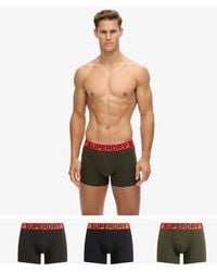 Superdry - & Co Classic Logo Print Cotton Boxer Triple Pack - Lyst
