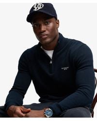 Superdry - & Co Prep Essential Cotton Half Zip Jumper - Lyst