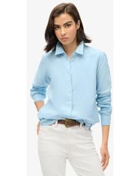 Superdry - & Co Casual Linen Boyfriend Shirt - Lyst
