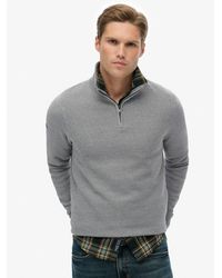 Superdry - & Co Cotton Texture Half-zip Jumper - Lyst