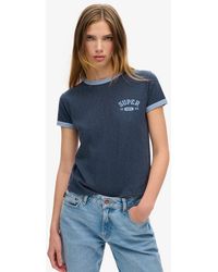 Superdry - & Co Athletic Essentials Ringer Fitted Crew Neck T-shirt - Lyst