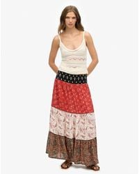 Superdry - Printed Maxi Skirt - Lyst