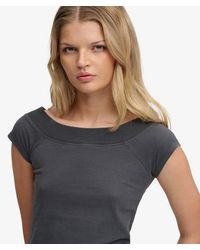 Superdry - & Co Athletic Essentials Off Shoulder Top - Lyst