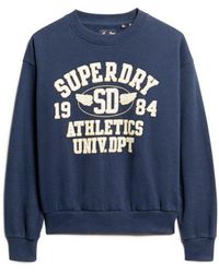 Superdry - & Co Ladies Classic College Script Loose Sweatshirt - Lyst