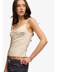 Superdry - & Co Athletic Essentials Button Down Cami Top - Lyst
