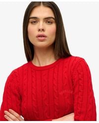 Superdry - & Co Essentials Slim Cable Jumper - Lyst