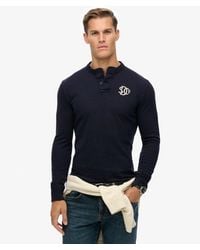 Superdry - & Co Vintage Athletic Henley Top - Lyst