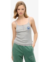 Superdry - & Co Athletic Essentials Button Down Cami Top - Lyst