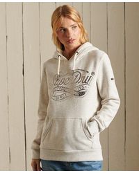 Superdry - Script Style Workwear Foil Hoodie Mcqueen Marl - Lyst