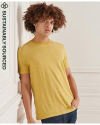 Superdry - Studios Organic Cotton Hemp Blend T-shirt Yellow / Yellow/optic Stripe - Lyst