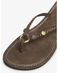 Superdry - & Co Faux Leather Braided Flip Flops - Lyst