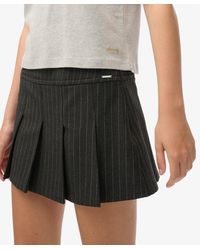 Superdry - Pinstripe Pleat Mini Skirt - Lyst