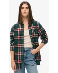 Superdry - Femme Chemise De Bûcheron Overtaille En Coton À Manches Longues Taille - Lyst