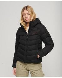 Superdry - Hooded Microfibre Padded Jacket - Lyst