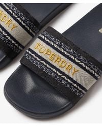 Superdry - Vegan Webbing Pool Sliders - Lyst