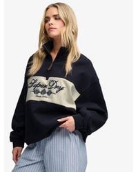 Superdry - & Co Ornate Script Half Zip Sweatshirt - Lyst